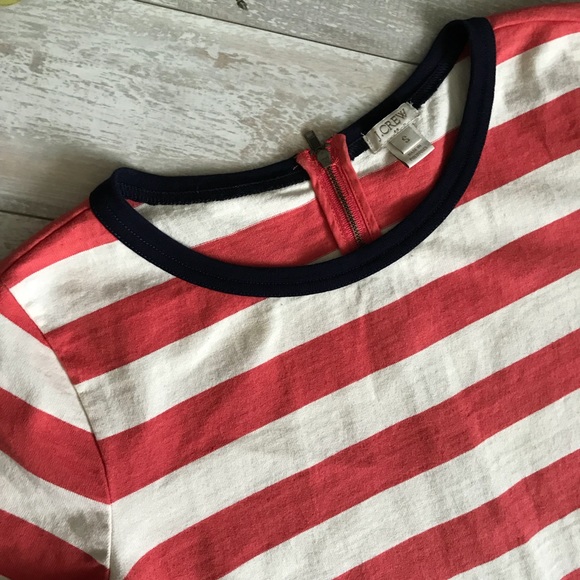 J. Crew Stripped Leather Pocket Dress - Picture 3 of 5